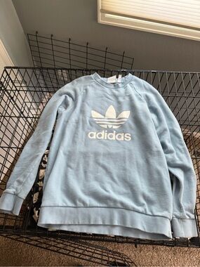 adidas Light Blue Crewneck Sweatshirt